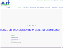 Tablet Screenshot of elternforum-lyss.ch